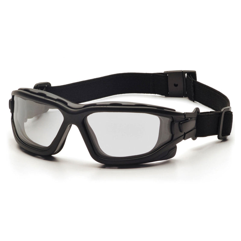 Pyramex I-Force Slim Dual Pane Sealed Safety Glasses, H2X Anti-Fog Lens, Black Frame/Strap, view 1 of 8