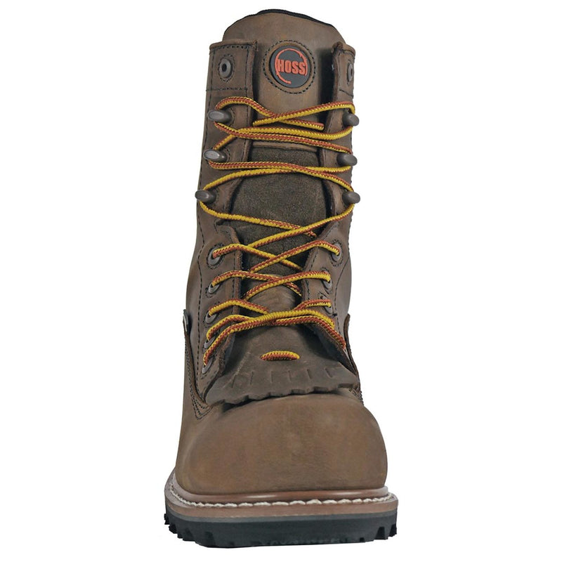 Hoss Men's Cross Cut 8" Loggers Waterproof EH Composite Toe Boots, 80715, Brown, view 5 of 8