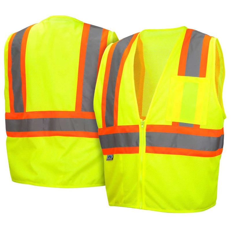 Pyramex RVZ22SE Type R Class 2 Non FR Self Extinguishing Hi-Vis Safety Vest, view 4 of 8