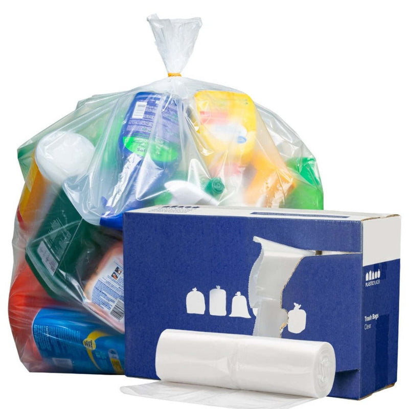 55-60 Gallon Trash Bags - Clear, 100 Bags - 1.5 Mil, view 4 of 10