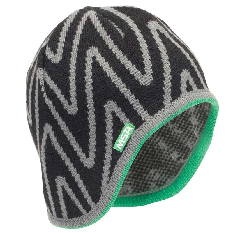 MSA V-Gard Hard Hat Liner Knit Cap, 10118417, Black/Gray, view 2 of 5