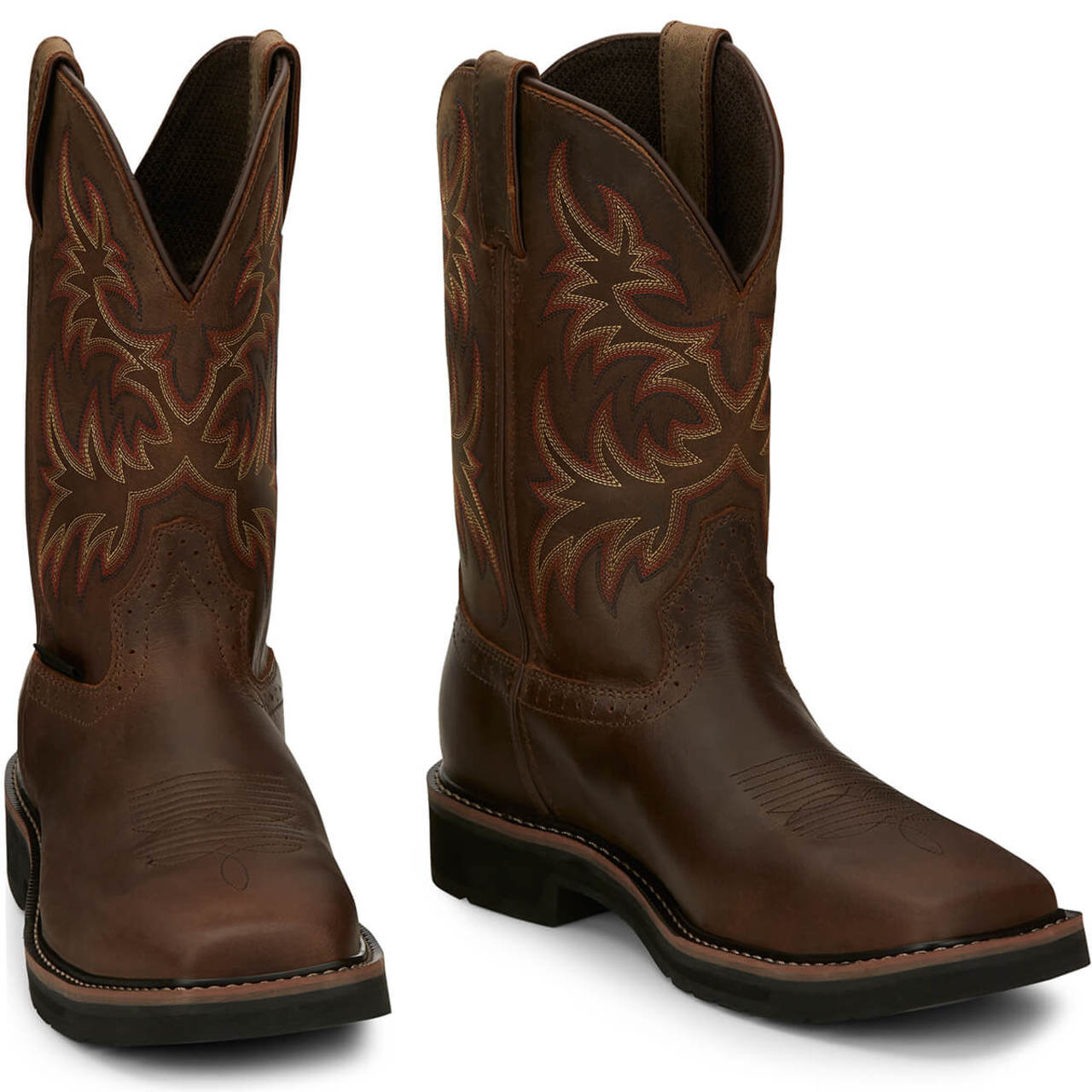 Justin Men's Driller 11" Waterproof EH Steel Toe Boots, SE4690, Brown Justin Men's Driller 11" Waterproof EH Steel Toe Boots, SE4690, Brown