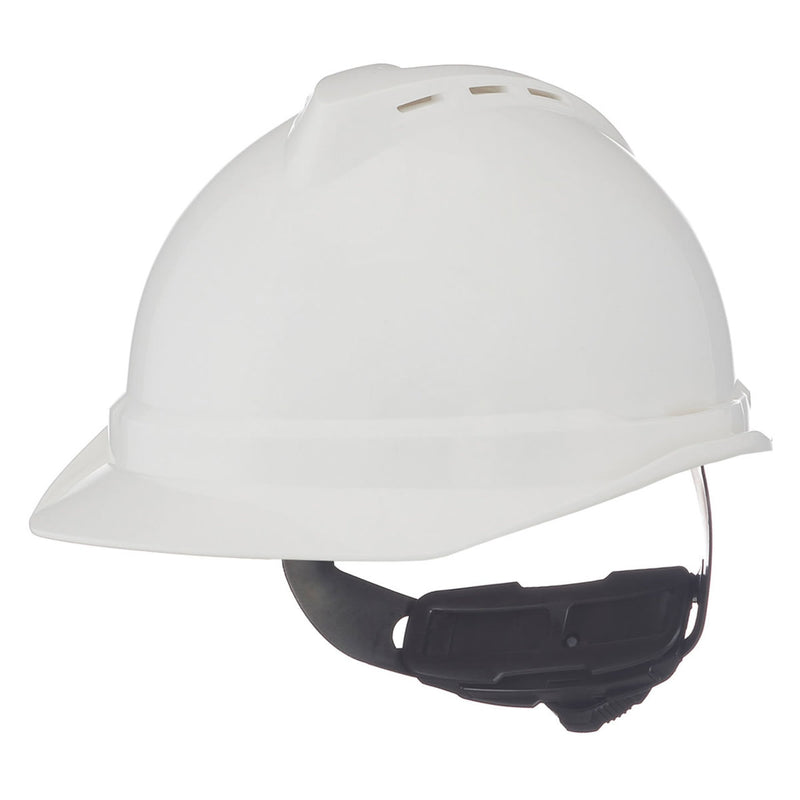 MSA V-Gard 500 Fas-Trac III 6-Point Ratchet Vented Hard Hat, view 1 of 13