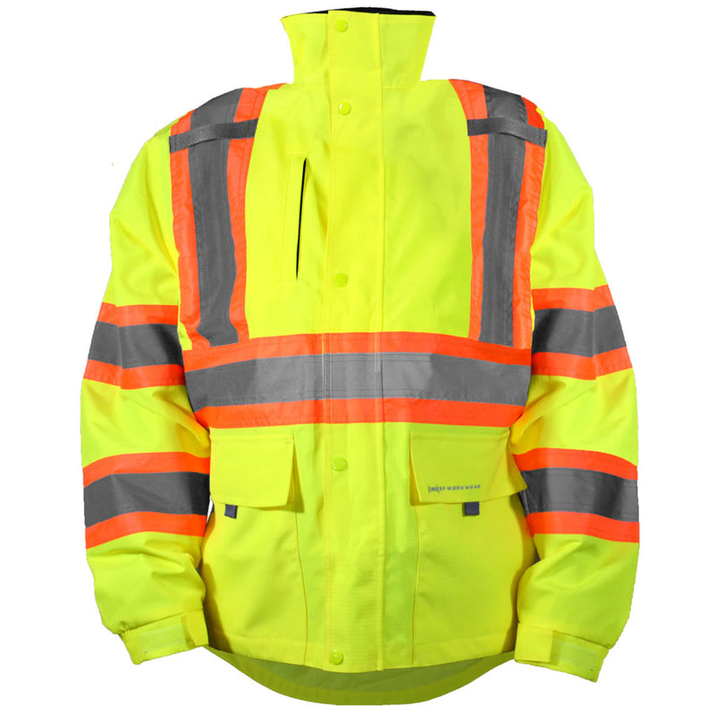Occunomix Hi-Vis Class 3 2-Tone X-Back Breathable Rain Jacket, SP-RS2JX, view 3 of 5