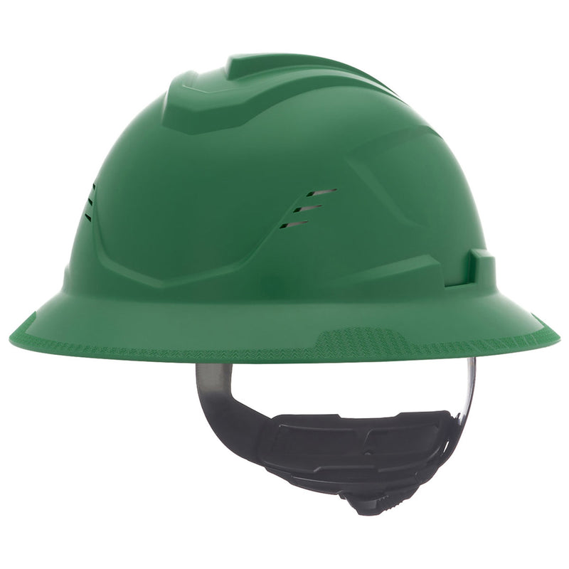 MSA V-Gard C1 Full Brim Vented Hard Hat with Fas-Trac III Suspension, view 12 of 15