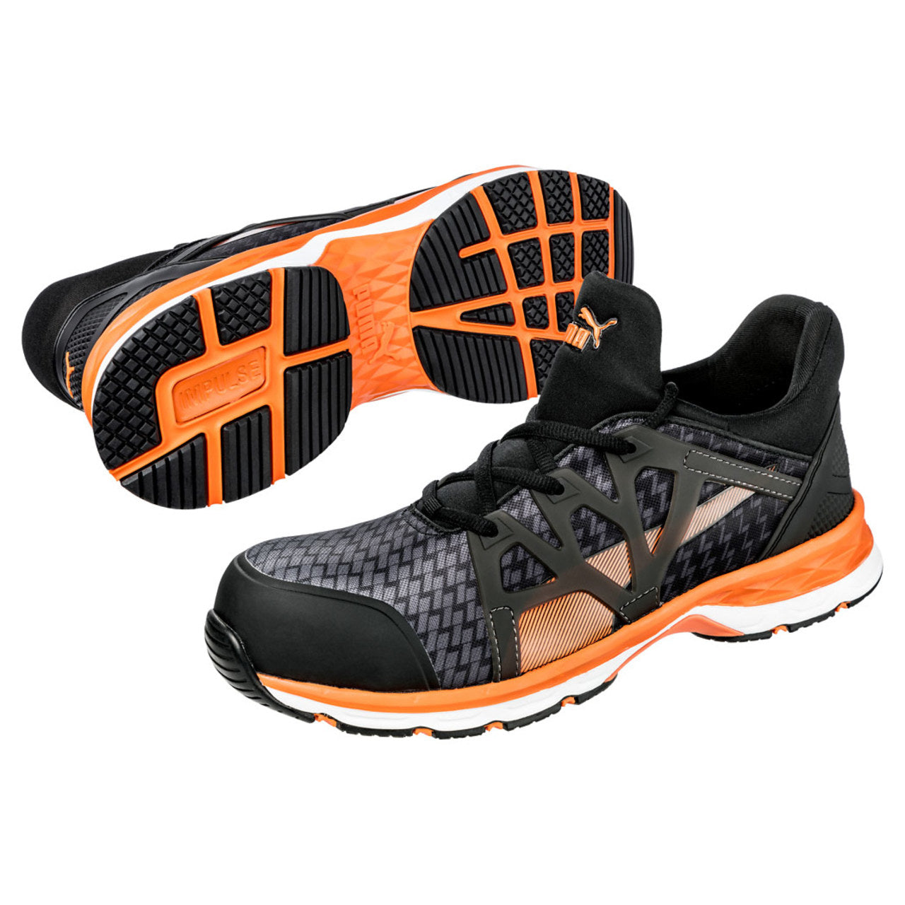 Puma Safety Men's Rush 2.0 Black & Orange SD Composite Shoes