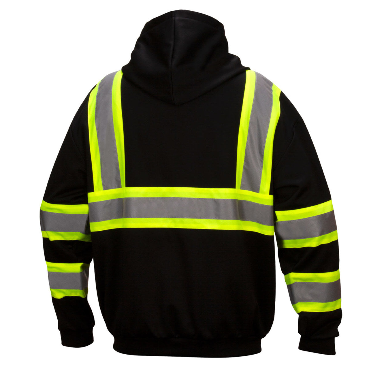 Pyramex RSZH34 Type O Class 1 Enhanced Visibility Black Zip Hooded Sweatshirt Pyramex RSZH34 Type O Class 1 Enhanced Visibility Black Zip Hooded Sweatshirt
