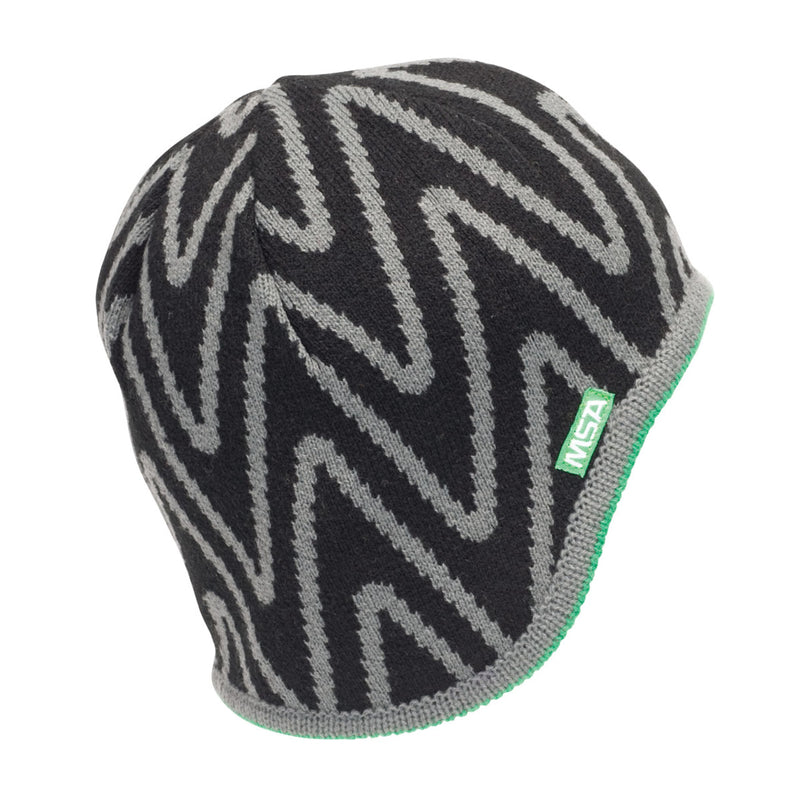 MSA V-Gard Hard Hat Liner Knit Cap, 10118417, Black/Gray, view 3 of 5