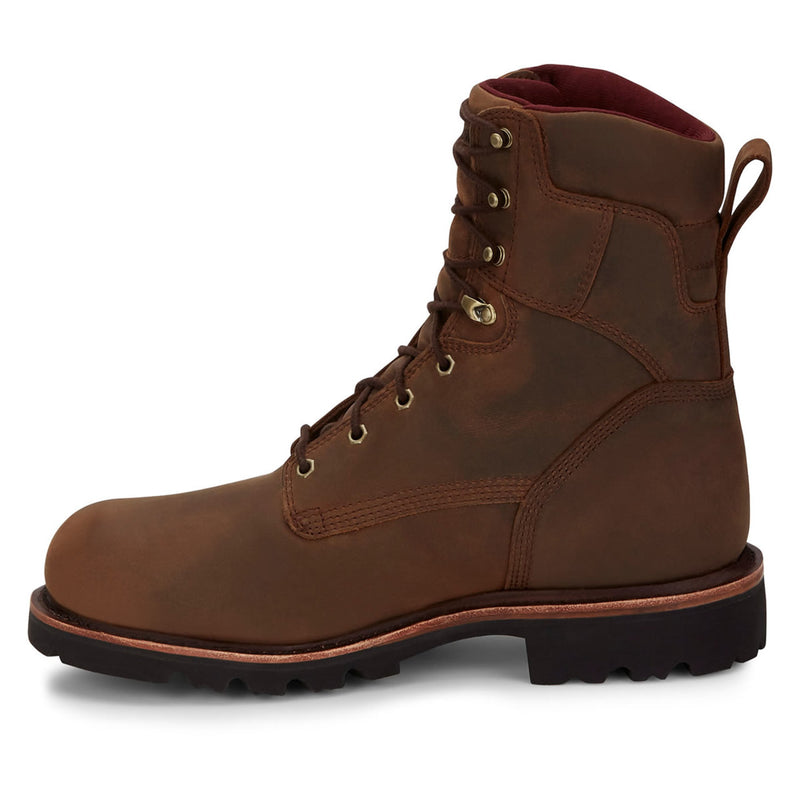 Chippewa Men's Super DNA 8" Logger Waterproof EH Insulated Steel Toe Boots, 59330, Tan, view 5 of 7