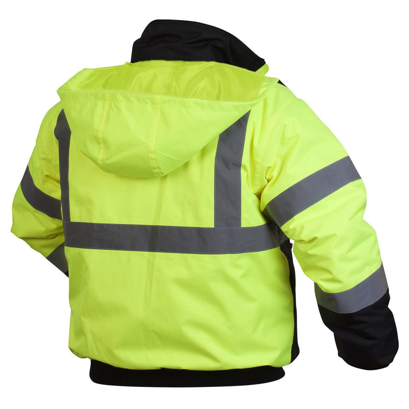 Pyramex RJ32 Type R Class 3 Hi-Vis Waterproof Quilt Lined Jacket, view 2 of 4