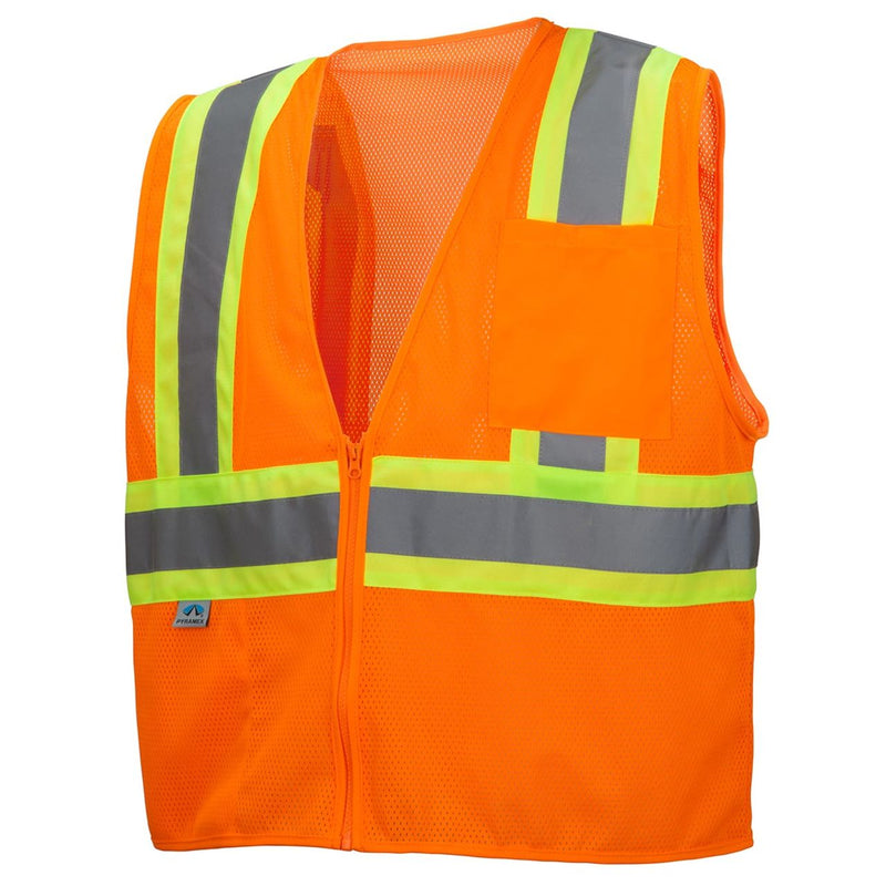 Pyramex RVZ22 Type R Class 2 Hi-Vis Contrasting Mesh Safety Vest, view 6 of 7