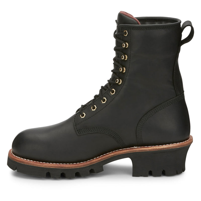 Chippewa Men's Paladin 8" Logger Waterproof Insulated EH Steel Toe Boots, 73050, Black, view 5 of 7
