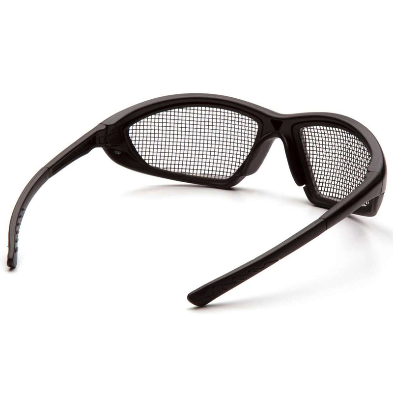 Pyramex Trifecta Safety Glasses, Wire Mesh Lens, Black Frame, view 4 of 5