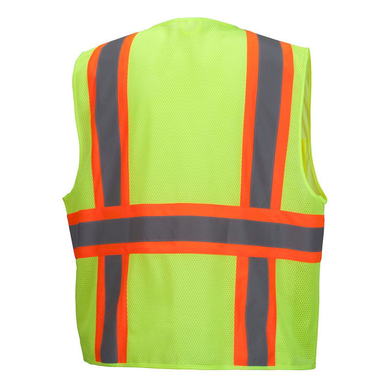 Pyramex RVZ23 Type R Class 2 Hi-Vis Two-Tone Mesh Safety Vest, view 2 of 5