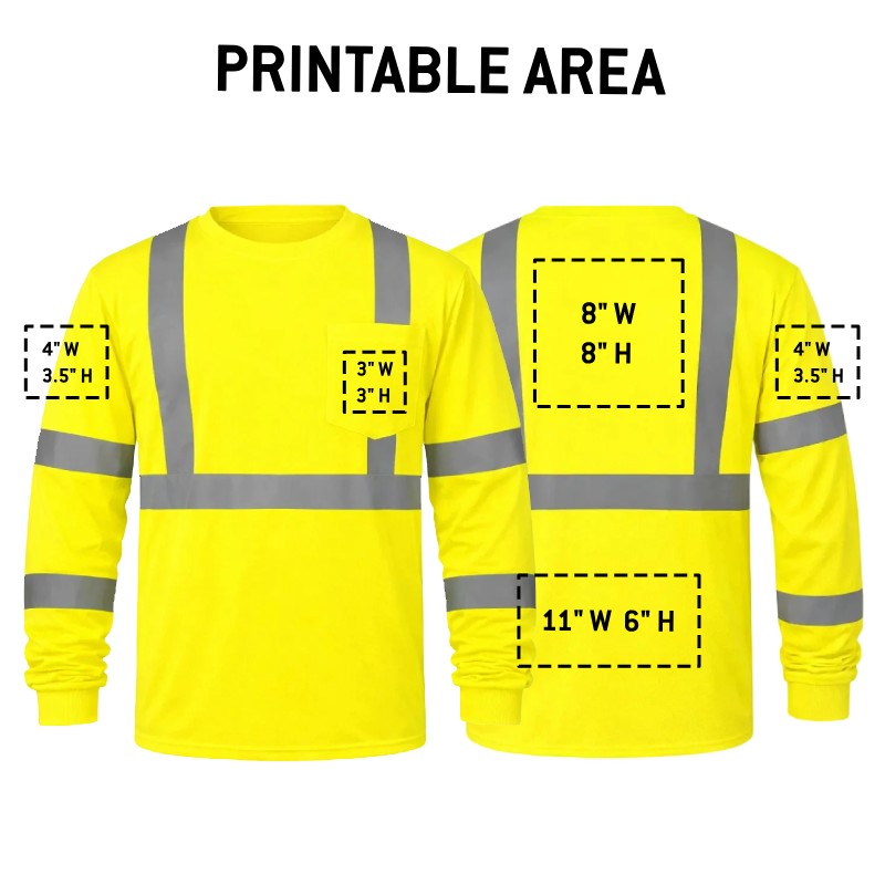 Custom Pyramex RLTS31B Type R Class 3 Hi-Vis Black Bottom Long Sleeve T-Shirt Custom Pyramex RLTS31B Type R Class 3 Hi-Vis Black Bottom Long Sleeve T-Shirt