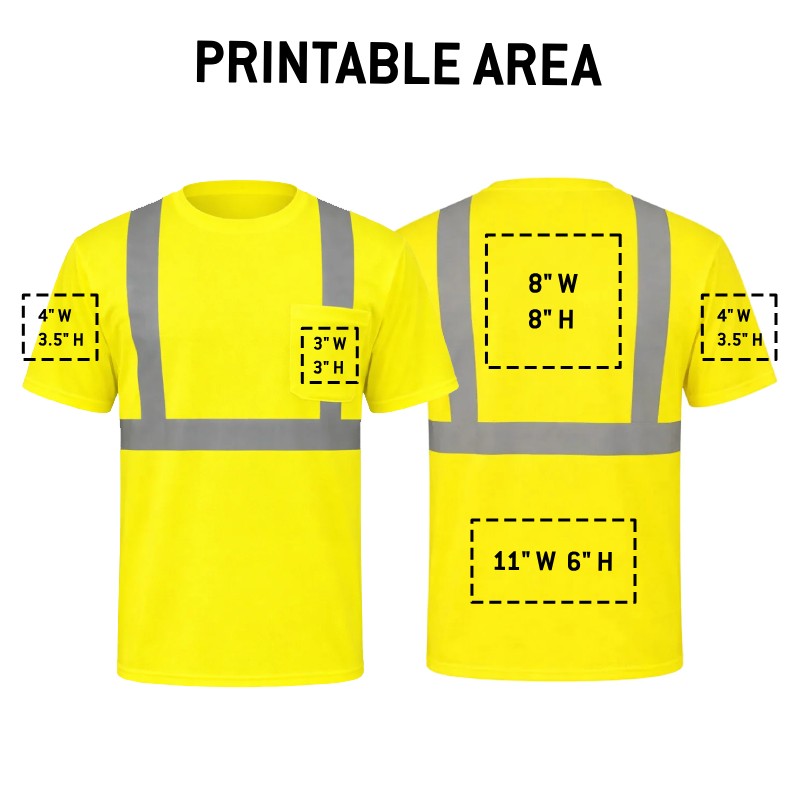 Custom Hi-Vis Short Sleeve T-Shirt, Class 2, LUX-SSETP2B Custom Hi-Vis Short Sleeve T-Shirt, Class 2, LUX-SSETP2B