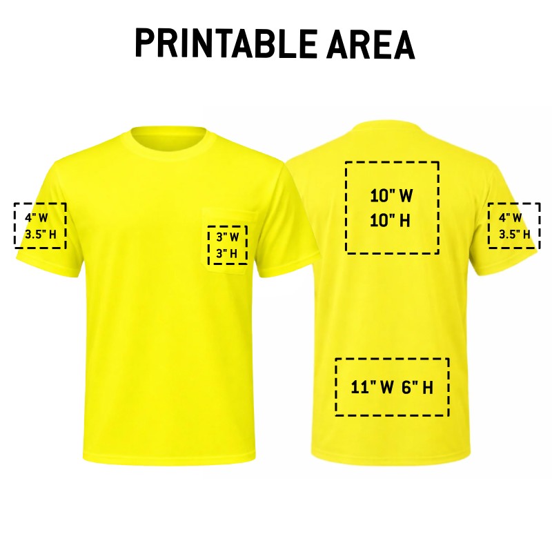 Custom Pyramex RTS21NS Hi-Vis Short Sleeve T-Shirt Custom Pyramex RTS21NS Hi-Vis Short Sleeve T-Shirt