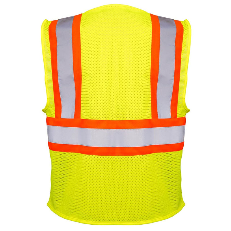 Rugged Blue Type R Class 2 Hi-Vis Two-Tone Mesh Safety Vest, view 2 of 8