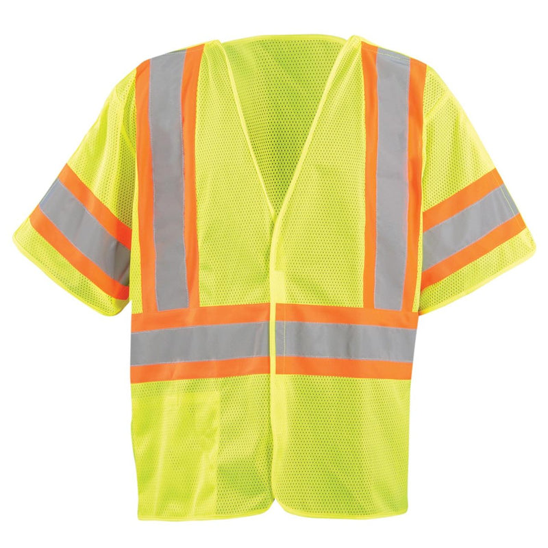 OccuNomix Type R Class 3 Hi-Vis Two-Tone Break Away Mesh Safety Vest, LUX-GCB32T, view 1 of 3