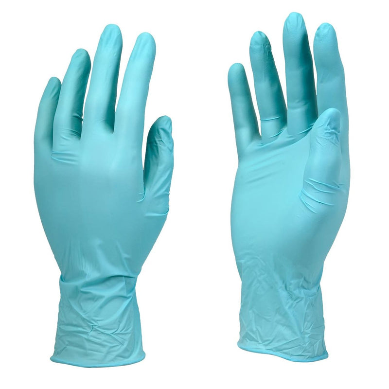 DASH True Comfort Blu Polychloroprene Exam Grade Disposable Gloves, Ocean Blue, 3.1 mil, Box of 100, view 9 of 12