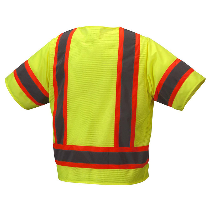 Pyramex Safety RVZ34 Type R Class 3 Hi-Vis Two-Tone Mesh Back Safety Vest, view 2 of 6