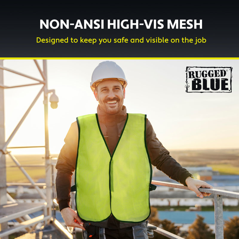 Rugged Blue Non-ANSI Hi-Vis Mesh Safety Vest, view 5 of 10