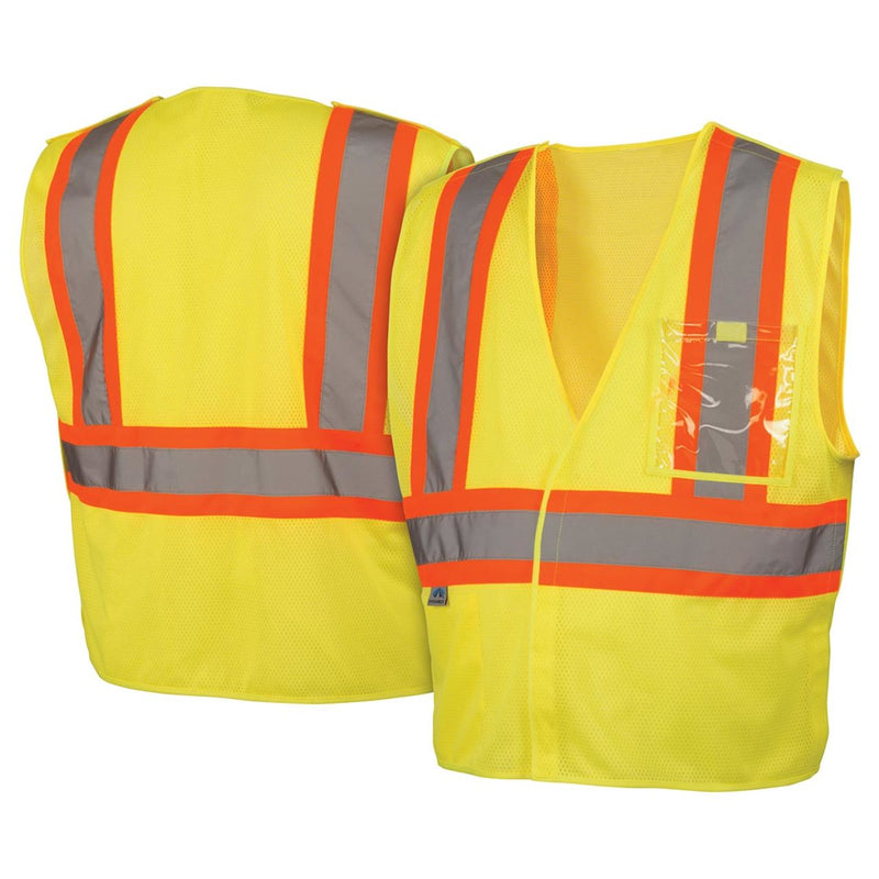 Pyramex RVHL27 Type R Class 2 Hi-Vis Two-Tone Breakaway Mesh Safety Vest, view 1 of 7