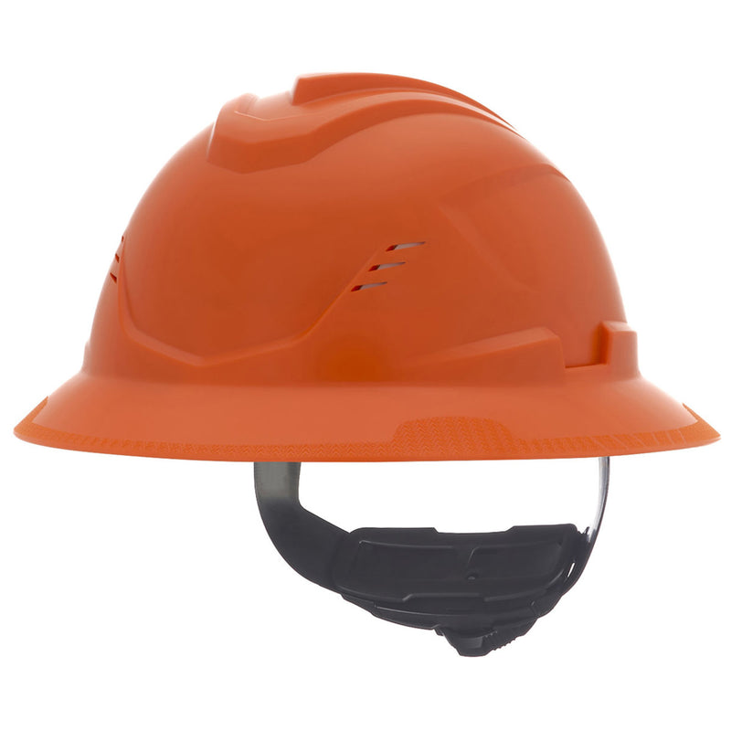 MSA V-Gard C1 Full Brim Vented Hard Hat with Fas-Trac III Suspension, view 10 of 15