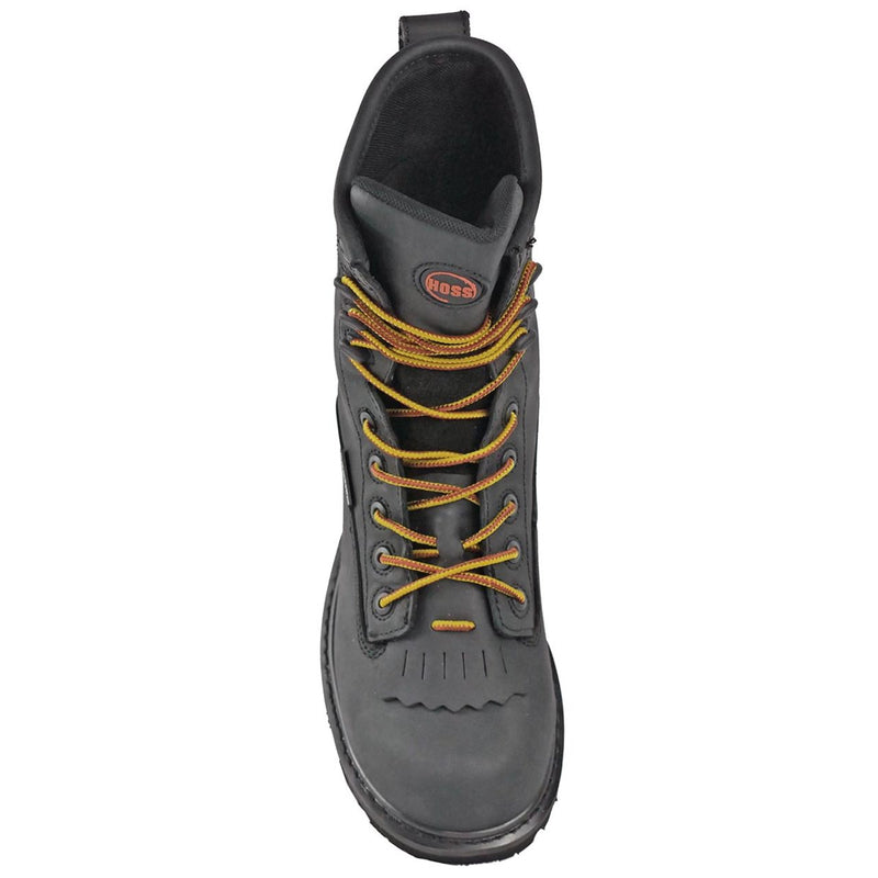 Hoss Men's Cross Cut 8" Loggers Waterproof EH Composite Toe Boots, 80114, Black, view 6 of 7