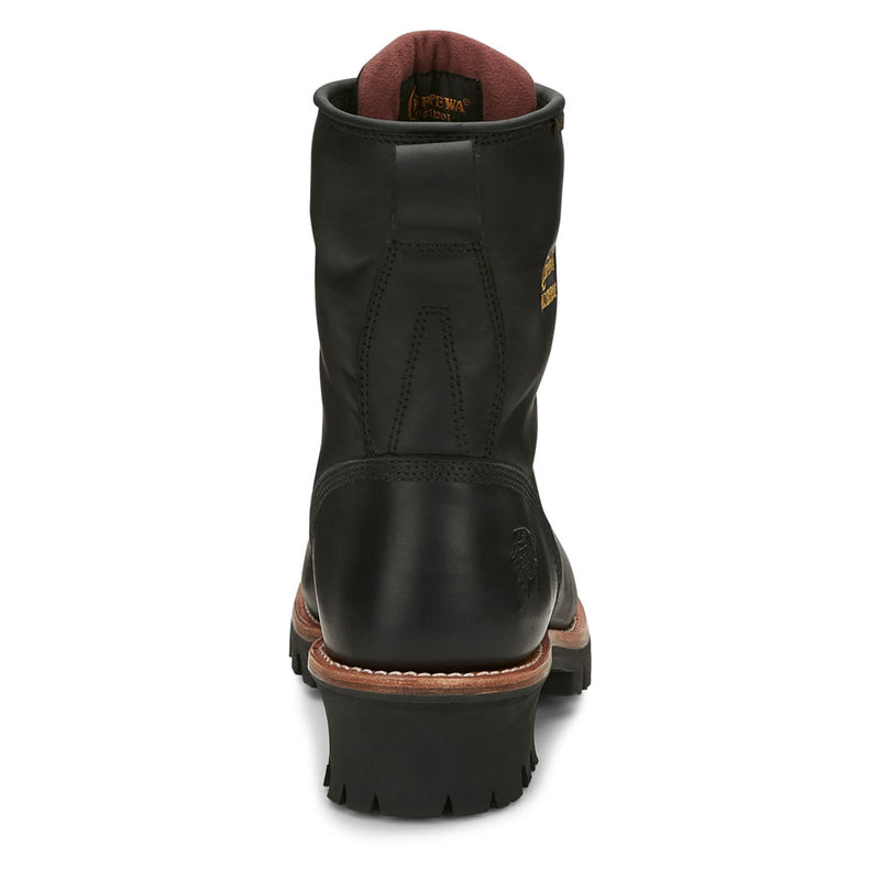 Chippewa Men's Paladin 8" Logger Waterproof Insulated EH Steel Toe Boots, 73050, Black, view 6 of 7