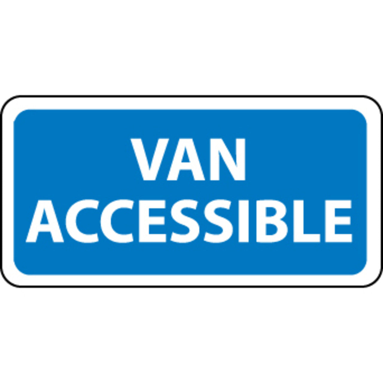 Van Accessible, 6x12, .040 Aluminum Sign
