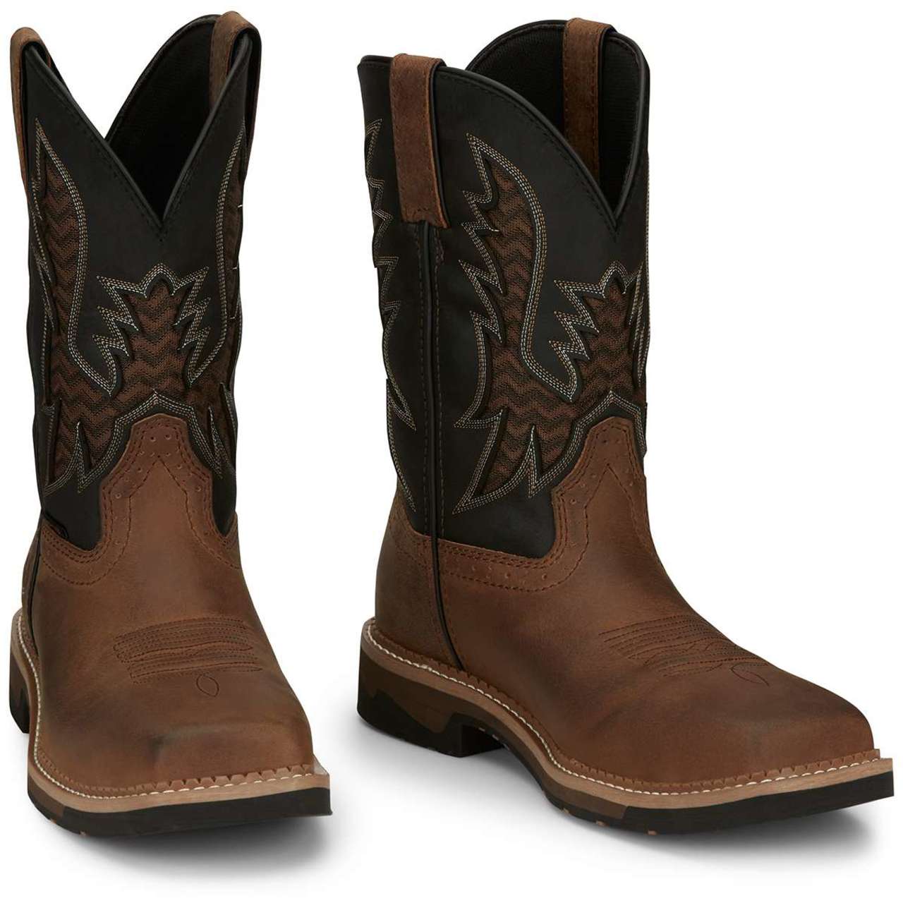 Justin Men's Bolt 11" EH Nano Composite Toe Boots, SE4113, Brown Justin Men's Bolt 11" EH Nano Composite Toe Boots, SE4113, Brown