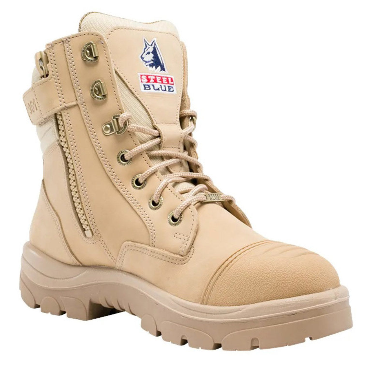 Steel Blue Men's Southern Cross Zip Scuff 8" EH Steel Toe Boots, 812961, Sand Steel Blue Men's Southern Cross Zip Scuff 8" EH Steel Toe Boots, 812961, Sand