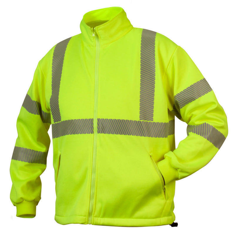 Pyramex RPB36 Type R Class 3 Hi-Vis Waterproof 2-in-1 Quilt Lined Parka, Hi-Vis Lime Green, view 3 of 6