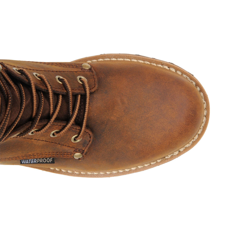 Carolina Men's Elm 8" Loggers Waterproof EH Steel Toe Boots, CA9821, Copper Crazy Horse, view 2 of 6