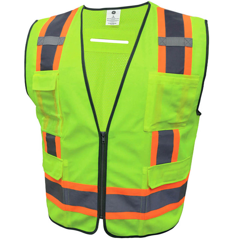 General Electric Type R Class 2 Hi-Vis Safety Vest with Contrasting Trim, GV082, view 1 of 8