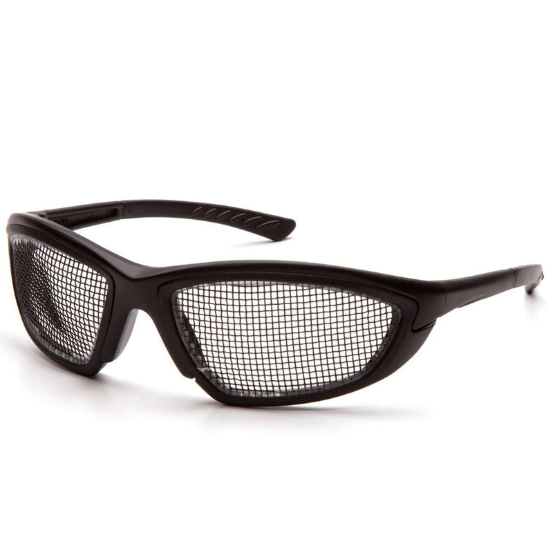 Pyramex Trifecta Safety Glasses, Wire Mesh Lens, Black Frame, view 1 of 5