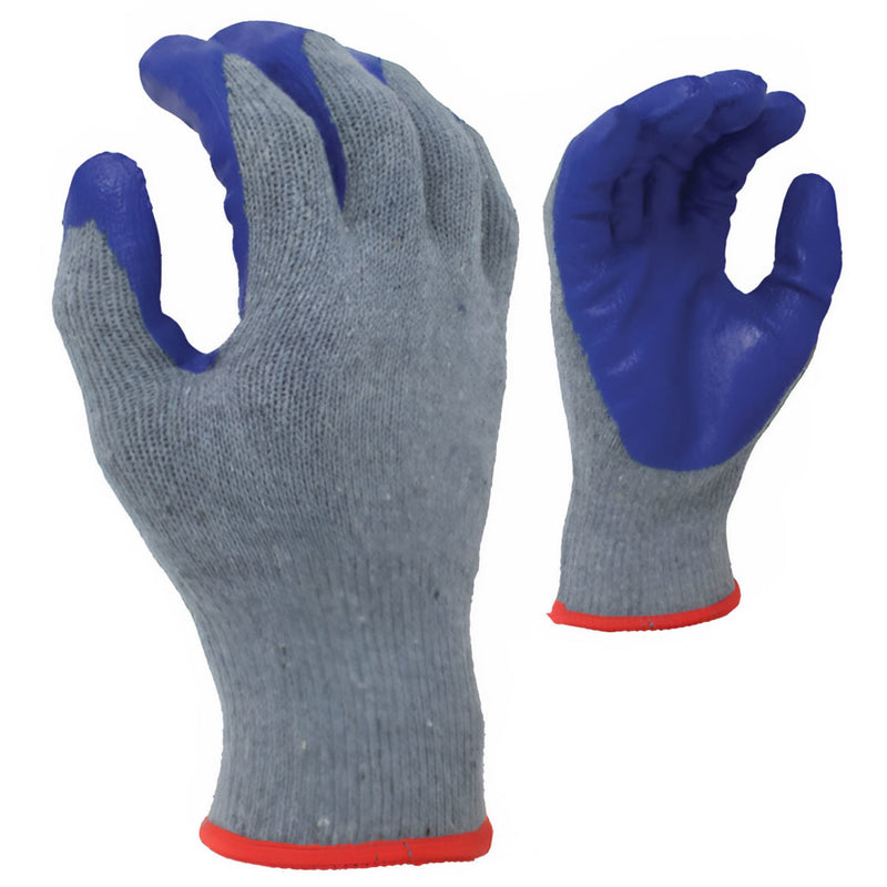 Rugged Blue GL480 Latex Coated Gloves, Seamless Knit Cotton/Polyester, 12 Pairs, view 1 of 2