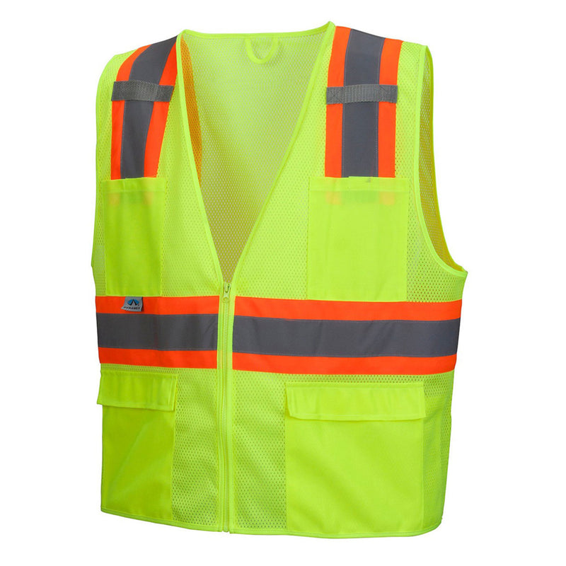 Pyramex RVZ23 Type R Class 2 Hi-Vis Two-Tone Mesh Safety Vest, view 1 of 5