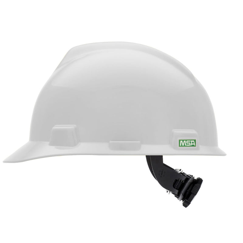 MSA Large V-Gard Cap Style Hard Hat 4-Point Fas-Trac III Suspension, view 3 of 6