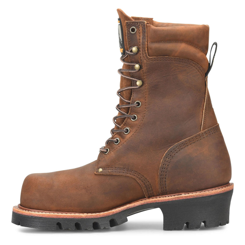 Matterhorn Men's 9" Logger Waterproof Insulated EH Composite Toe Boots, Made in USA, MT2580, Brown, view 4 of 6