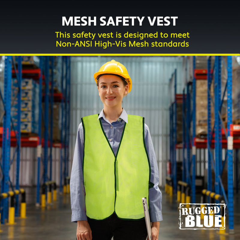 Rugged Blue Non-ANSI Hi-Vis Mesh Safety Vest, view 7 of 10