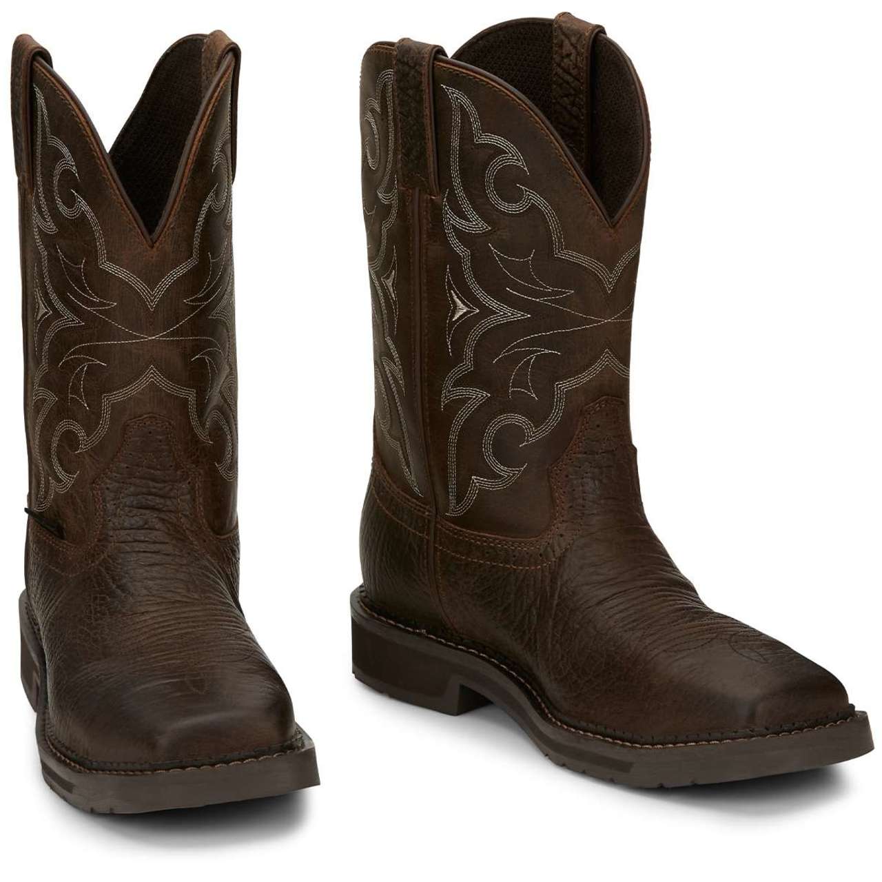 Justin Men's Amarillo 11" EH Steel Toe Boots, SE4313, Brown Justin Men's Amarillo 11" EH Steel Toe Boots, SE4313, Brown