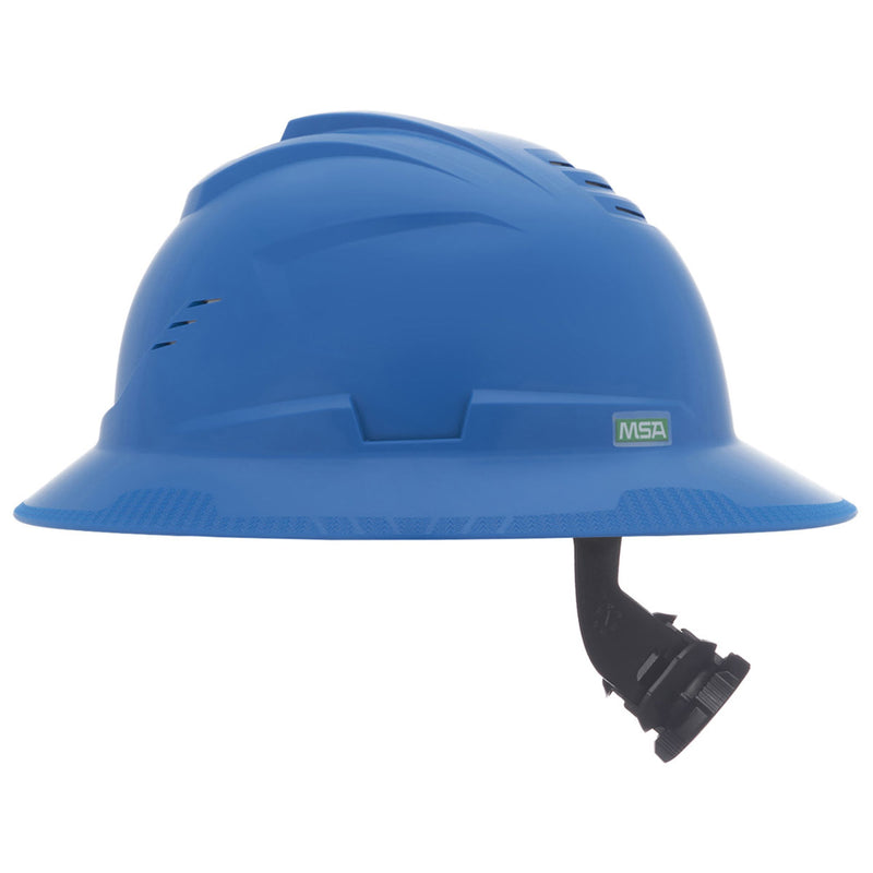 MSA V-Gard C1 Full Brim Vented Hard Hat with Fas-Trac III Suspension, view 4 of 15