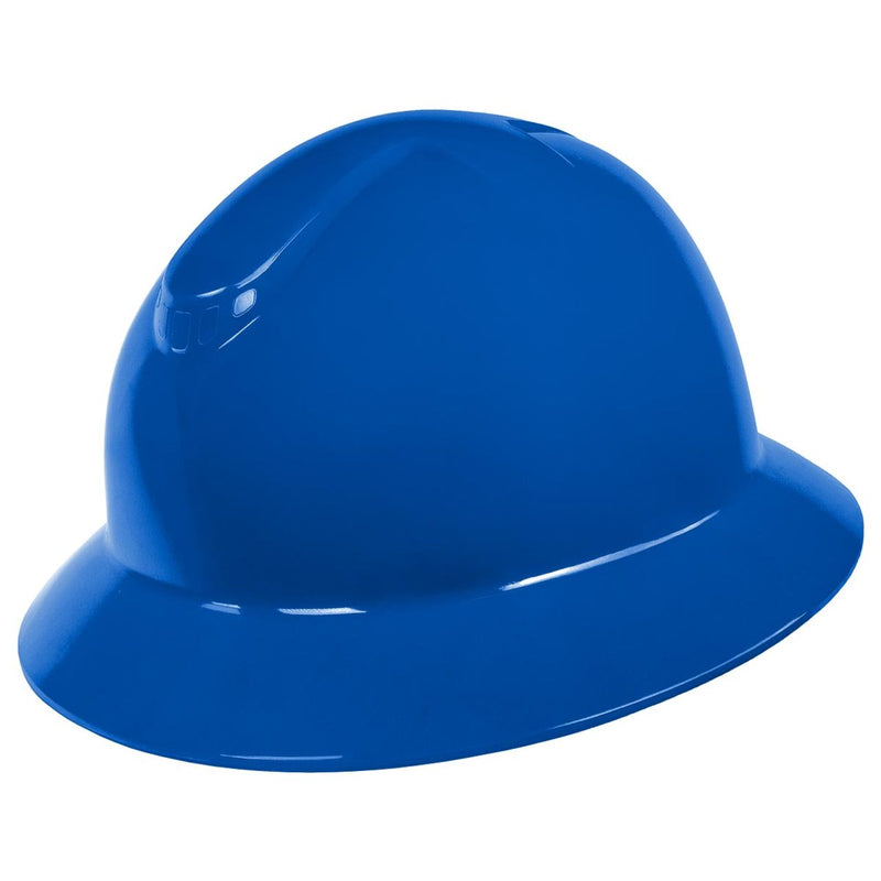 Rugged Blue Defender Full Brim Hard Hat, 6-Point Ratchet Suspension, RBH300, view 22 of 23