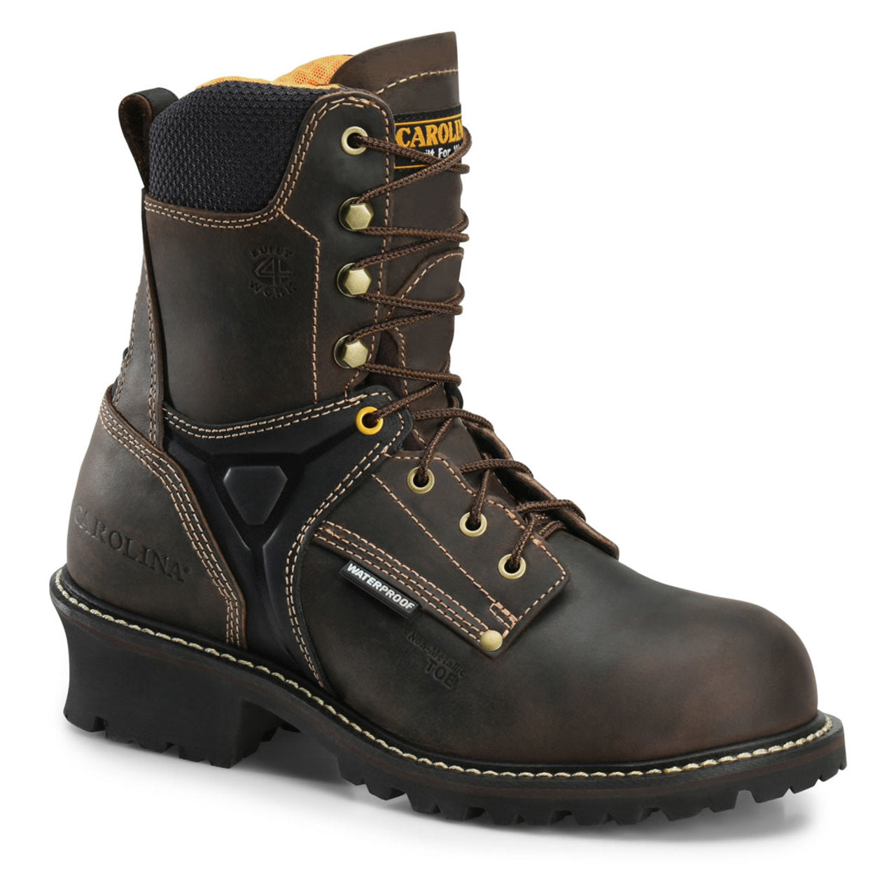 Carolina Men's Timber 8" Logger Waterproof EH Composite Toe Boots, CA6921, Brown Carolina Men's Timber 8" Logger Waterproof EH Composite Toe Boots, CA6921, Brown