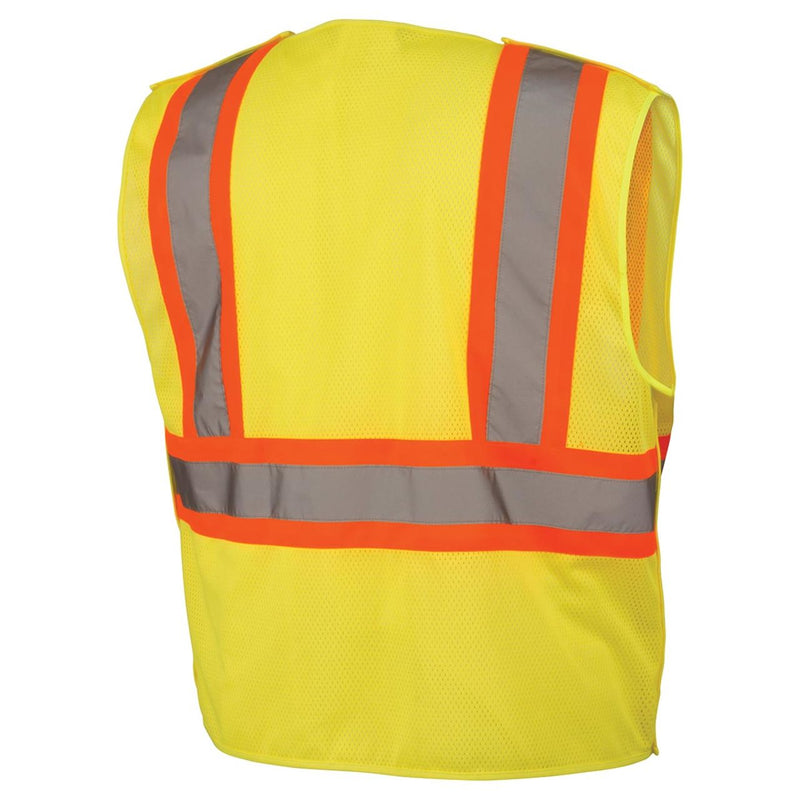 Pyramex RVHL27 Type R Class 2 Hi-Vis Two-Tone Breakaway Mesh Safety Vest, view 5 of 7