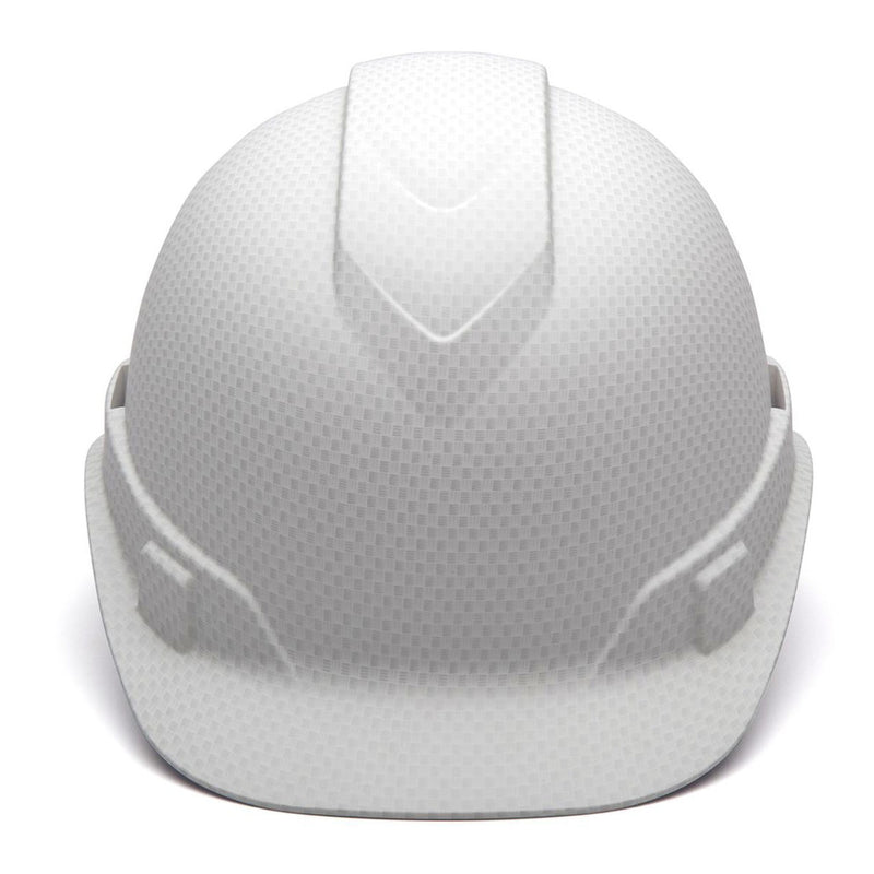 Pyramex Ridgeline Cap Style Hard Hat 4-Point Ratchet Suspension, HP44116, Matte White Graphite, view 2 of 6