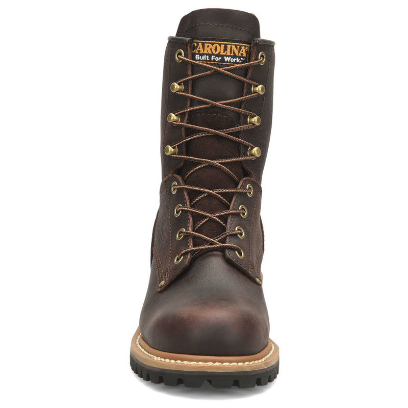 Carolina Women's Elm 8" Loggers EH Soft Toe Boots, CA421, Dark Brown, view 3 of 6