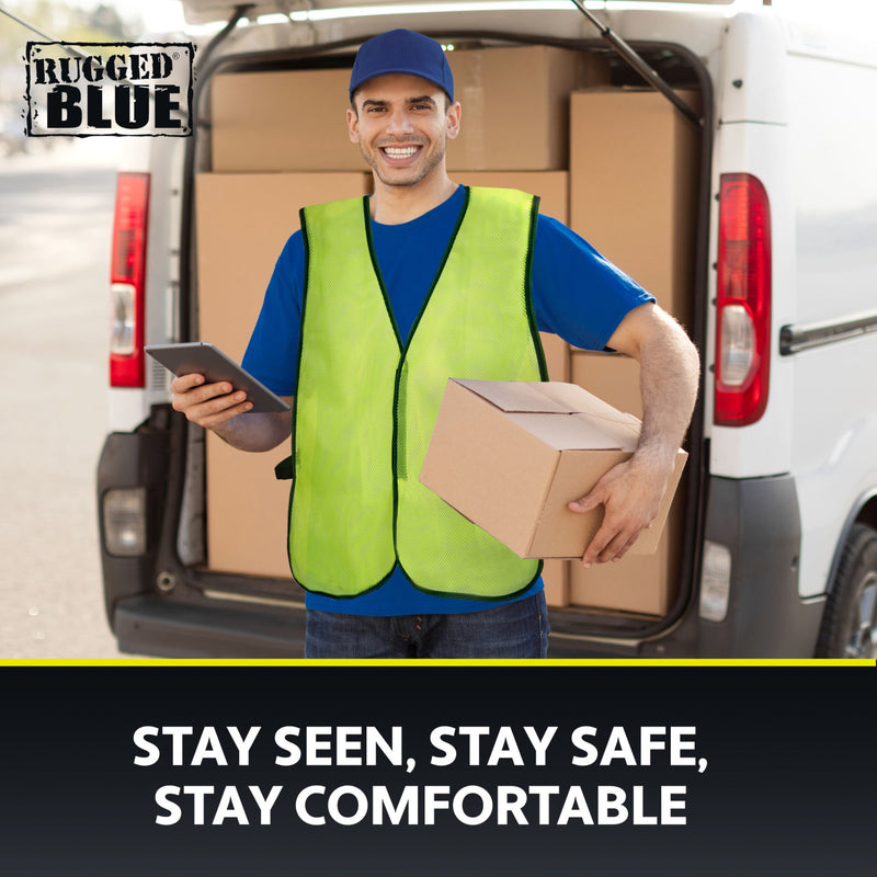 Rugged Blue Non-ANSI Hi-Vis Mesh Safety Vest, view 10 of 10